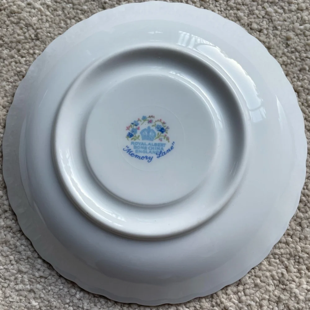 Vintage Royal Albert ‘Memory Lane’ Saucer Plate - Blue and Purple Flowers